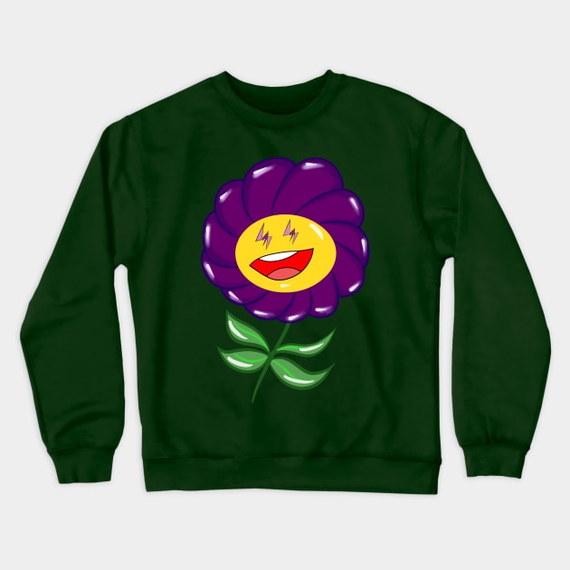 purple flower ecopop Crewneck Sweatshirt by jorge_lebeau